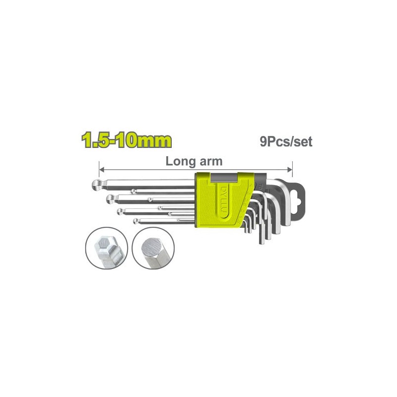 Набор шестигранников 9шт.1.5-10мм DYLLU DTHK2291