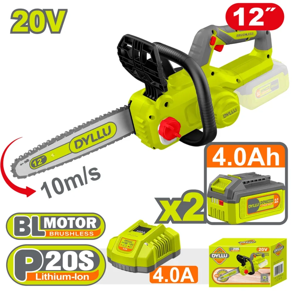 Цепная аккумуляторная пила Li-Ion 20V/2*4A DYLLU DTCLP5121