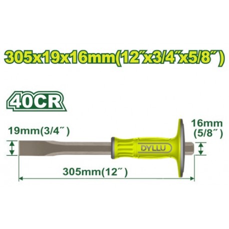 Зубило с защитой для рук 305x19x16мм DYLLU DTCC2311