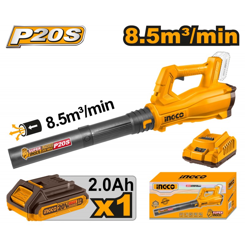 Воздуходувка  с аккумулятором 20V Li-Ion INGCO CABLI203235