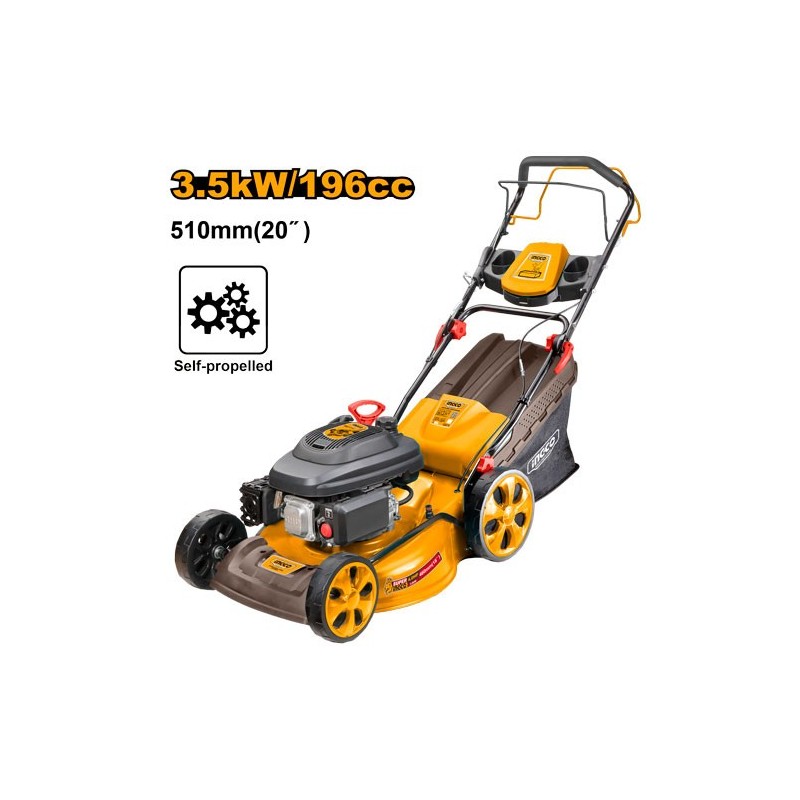 Бензиновая газонокосилка INGCO 4T 3.5kW 4.8HP INDUSTRIAL...