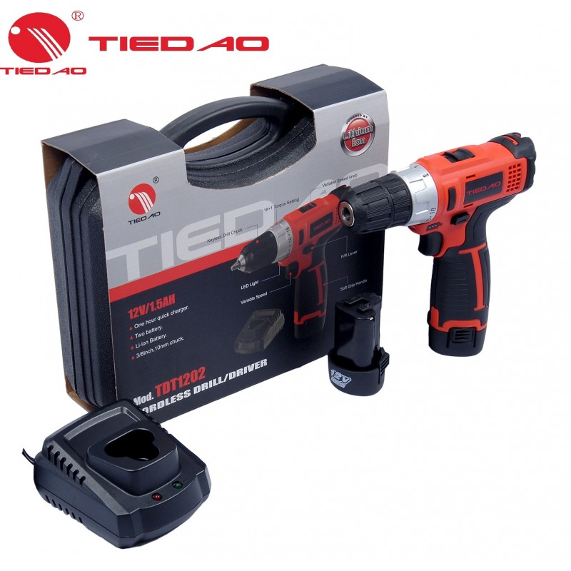 Шуруповерт аккумуляторный TIEDAO 12V Li-Ion TDT1202
