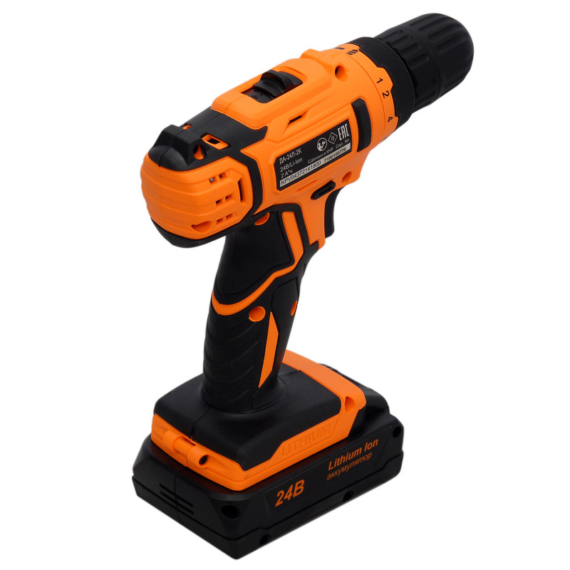 Шуруповерт аккумуляторный 24V 2Ah ДА-24Л-2К Вихрь