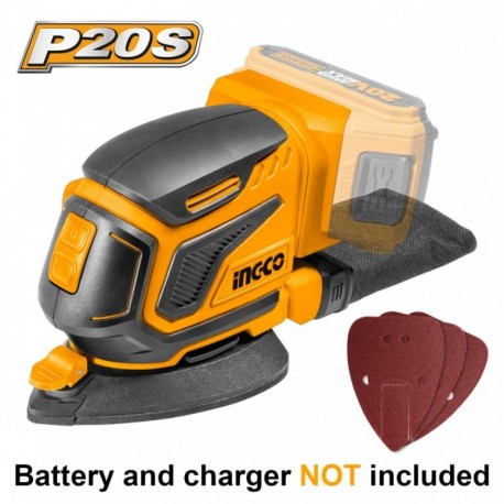 Шлифовальная машина совместимая с аккумулятором 20В INGCO...