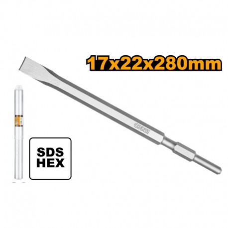 Зубило плоское SDS HEX 17x280x22mm INGCO DBC0522801