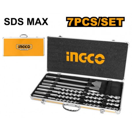 Набор буров и зубил по бетону SDS Max INGCO AKD5075