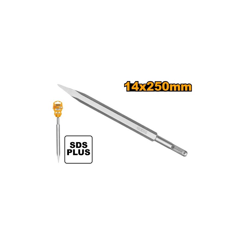 Зубило пикообразное SDS Plus 14x250мм INGCO DBC0112501