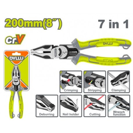 Комбинированные плоскогубцы 7в1 200 мм DYLLU DTPL1778