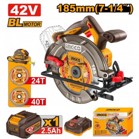 Аккумуляторная дисковая пила 42V (с бесщеточным мотором)185 мм...