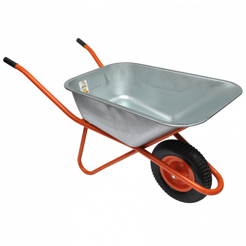 Tачка строительная оранжевая S6418 СТРОИТЕЛЬ