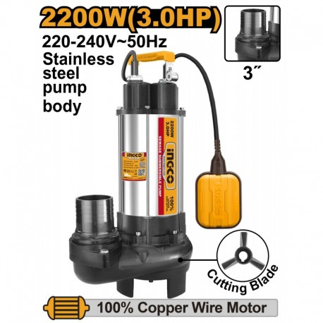 Насос дренажный 2200W INGCO SPDB22008