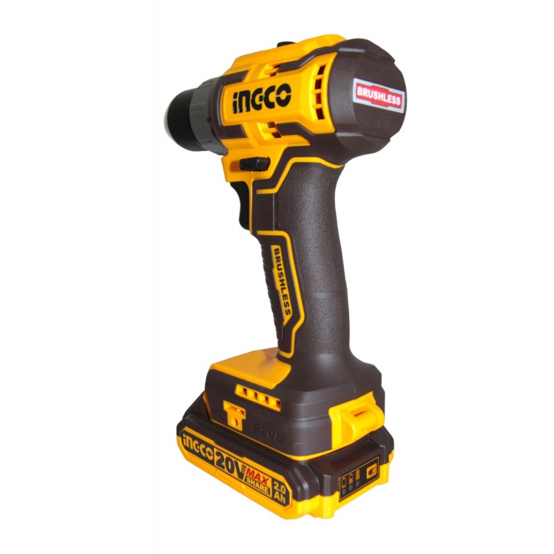 Шуруповерт акумуляторный бесщеточный 20В/2*2Ач CDLI20508 INGCO