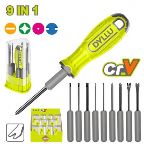 Набор отвертка с насадками 9в1 DYLLU DTSS1B10