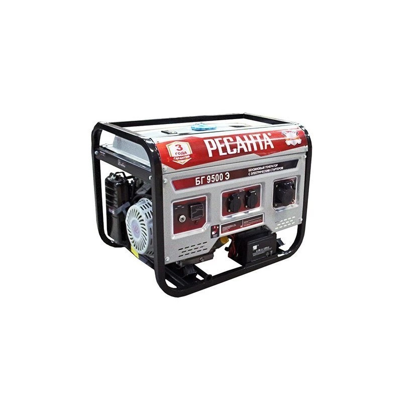 Генератор RESANTA БГ9500 Э бензин 7.5 кВт 220 В