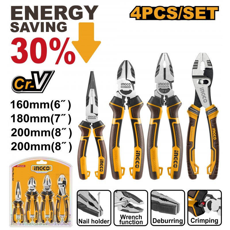 Набор плоскогубцев 4шт. HKPS28468  INGCO