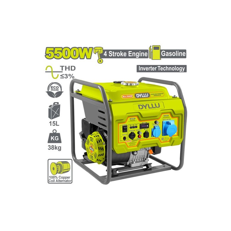 Генератор бензиновый инвертор 5500В  DYLLU DTGEAB08