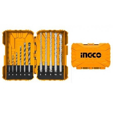 Набор сверл по бетону 11 шт. 3-12мм INGCO AKDL31101