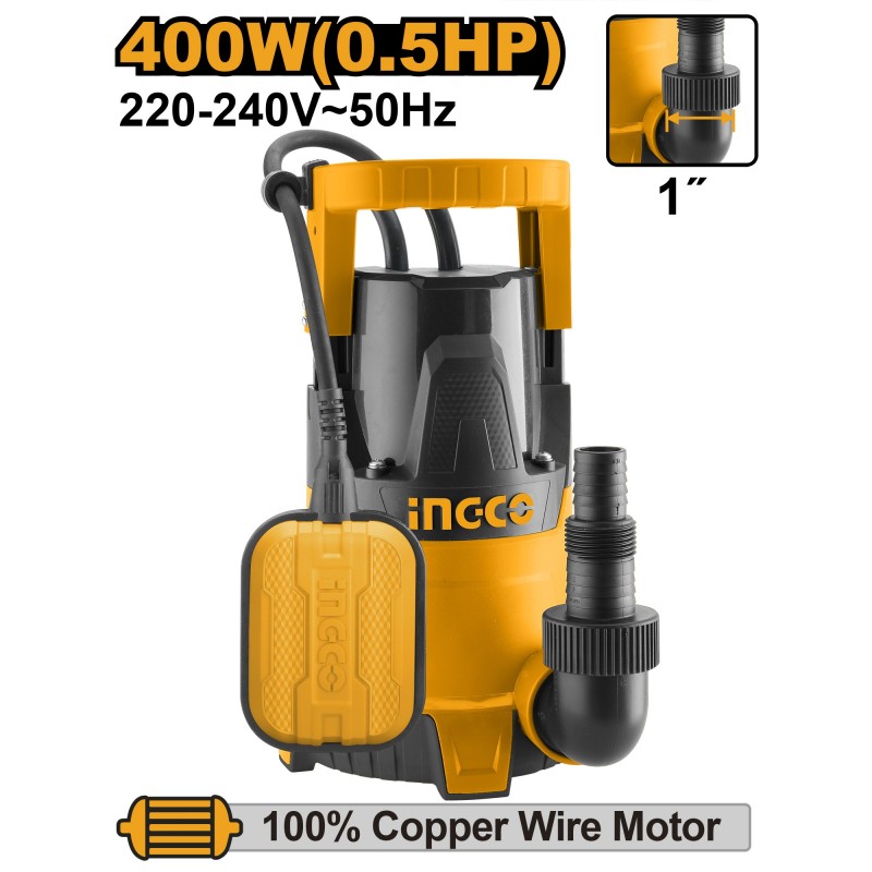 Насос дренажный 400Вт INGCO SPC4008