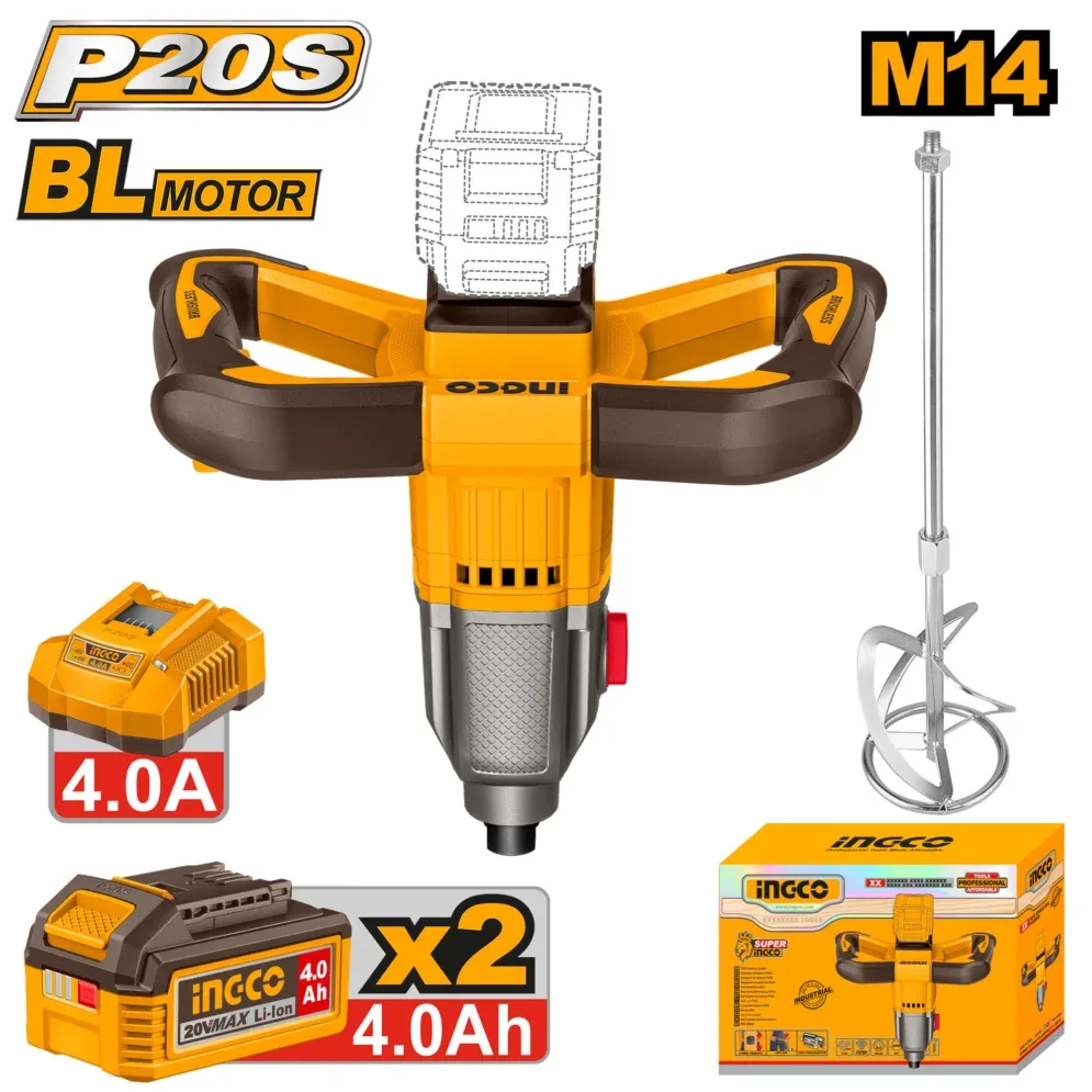Аккумуляторный миксер INGCO MXLI20162 20 В