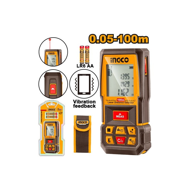 Дальномер лазерный 100m INGCO HLDD1008