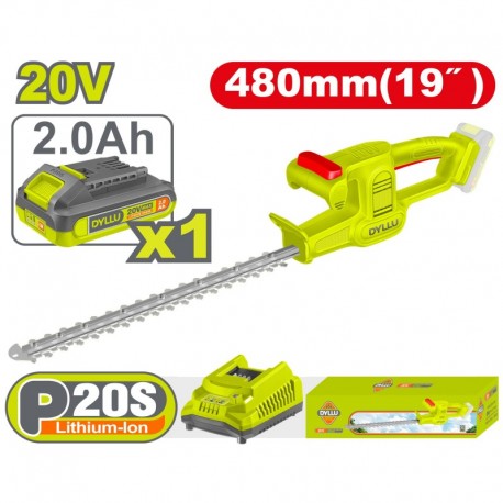 Кусторез аккумуляторный Li-Ion 1*2Ah 20V 480mm DYLLU DTLYP5181