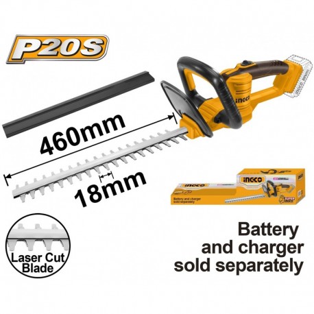 Аккумуляторный кусторез совместимый с аккумулятором 20V INGCO...