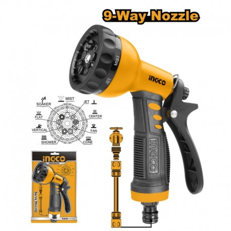 пистолет ирригационный 9 функции 3/4 INGCO HWSG092