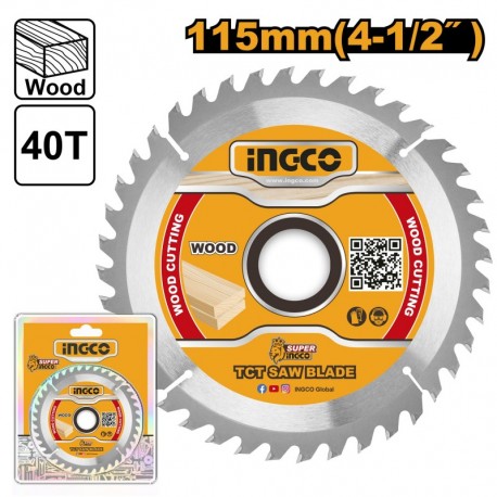 Диск по дереву 115х22.2мм 40T INGCO TSB111555