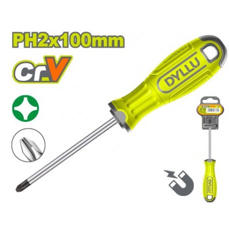 Отвертка крестовая PH2*100мм DYLLU DTSD2224