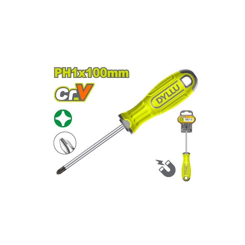 Отвертка крестовая PH1*100мм DYLLU DTSD2214