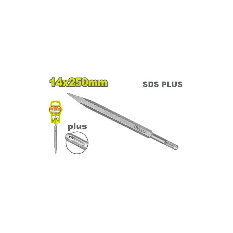 Зубило пикообразное SDS Plus 14x250 мм DYLLU DTGZ1201