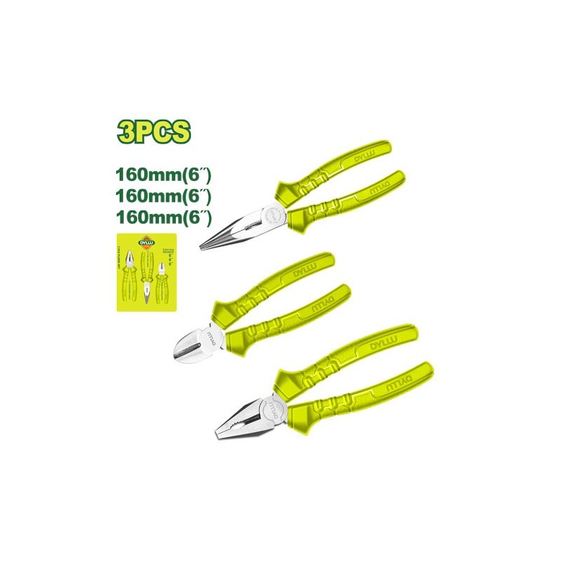 Набор из 3 комбинированных плоскогубцев DYLLU DTPS0623