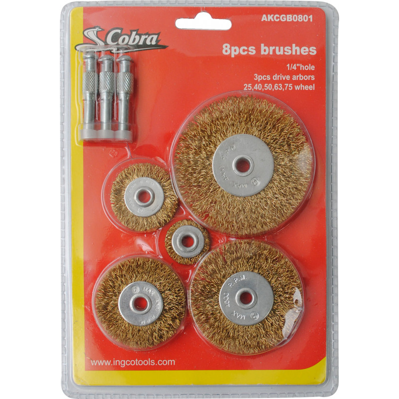 Набор из5 щеток 25,40,50,63,75мм AKCGB0801