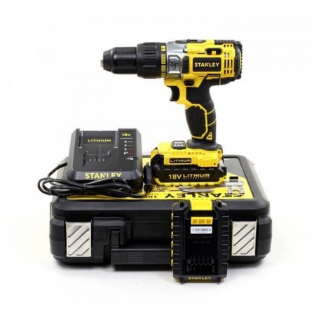 Шуруповерт аккумуляторный, ударный Li-Ion 18V/2,0A STANLEY...