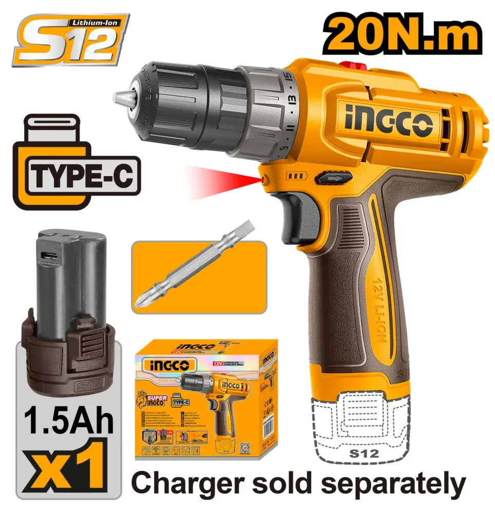 CDLI122061 Masina de gaurit si insurubat cu acumulator Li-Ion...