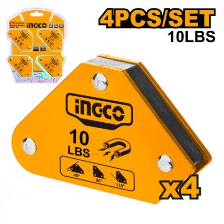 Угольник магнитный для сварки набор 4шт INGCO AMWH4001