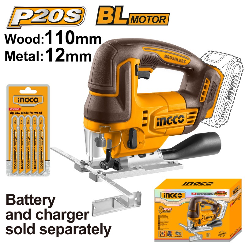 Лобзик  совместимый с аккумулятором  INGCO CJSLI1008