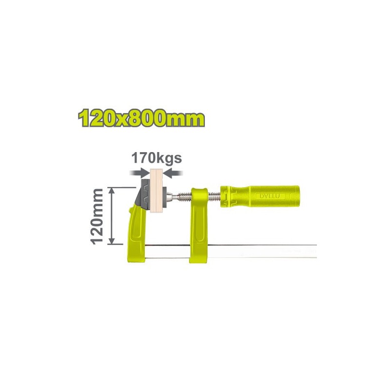 Струбцина столярная тип F 120x800мм DYLLU DTCP2124