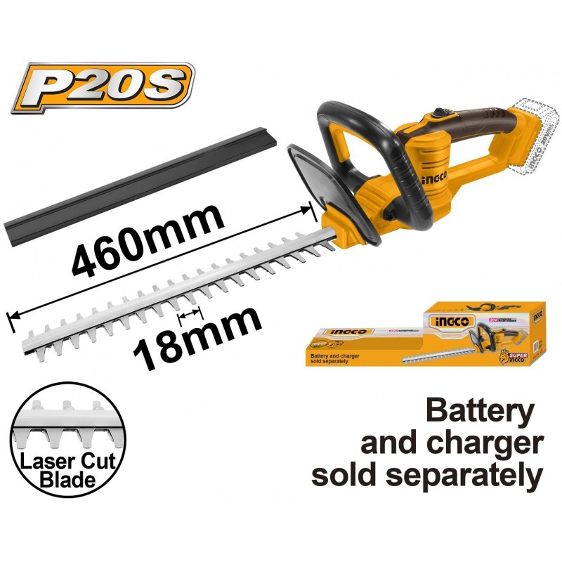 Аккумуляторный кусторез совместимый с аккумулятором 20V INGCO...