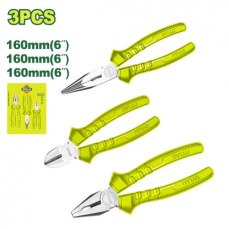 Набор из 3 комбинированных плоскогубцев DYLLU DTPS0623