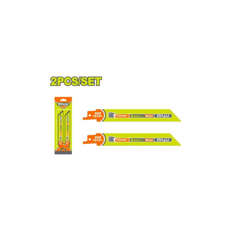 Комплект полотен по металлу для сабельной пилы 150мм 18TPI...
