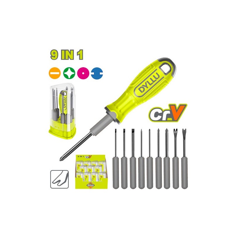 Набор отвертка с насадками 9в1 DYLLU DTSS1B10