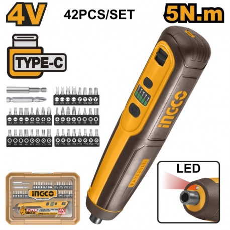 Аккумуляторная отвертка Li-Ion 4V INGCO CSDLI0406
