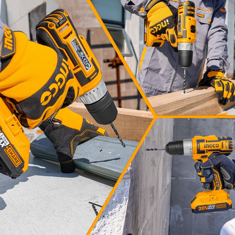 Шуруповёрт аккумуляторный Li-Ion 20В/2*2Ач INGCO CDLI2002