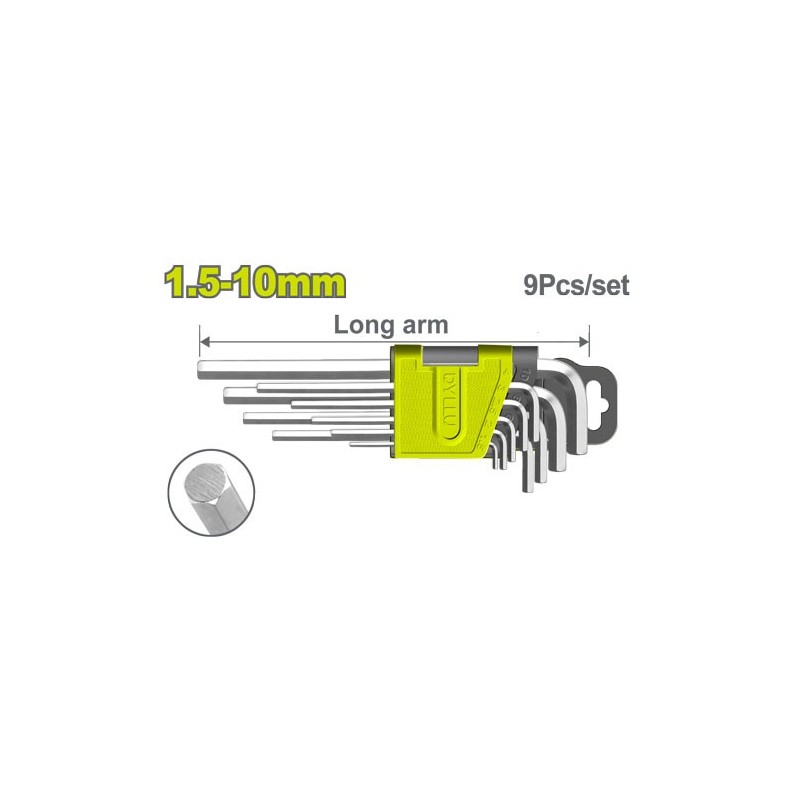 Набор шестигранников HEX 9 шт.1.5-10mm DYLLU DTHK1291