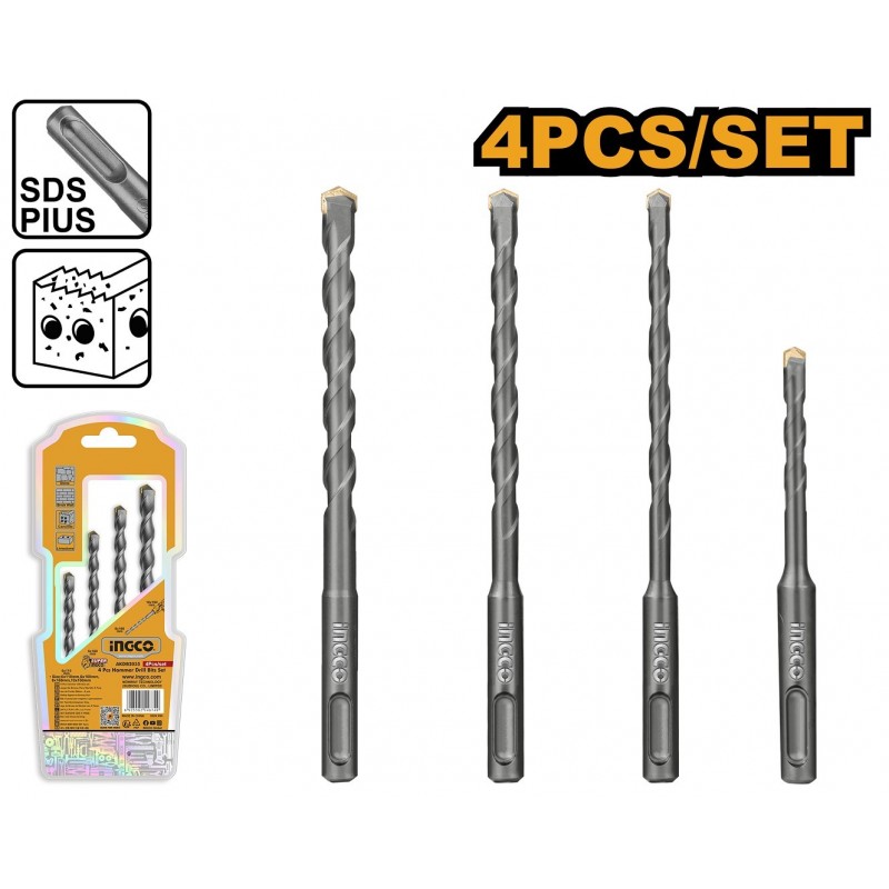 Набор свёрел по бетону SDS-plus 4шт INGCO AKDB2055
