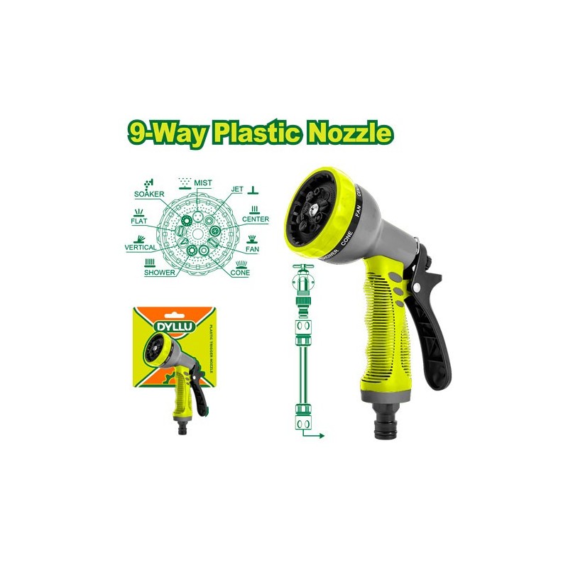 Пистолет для полива 9 функций ABS DYLLU DTNE9E34