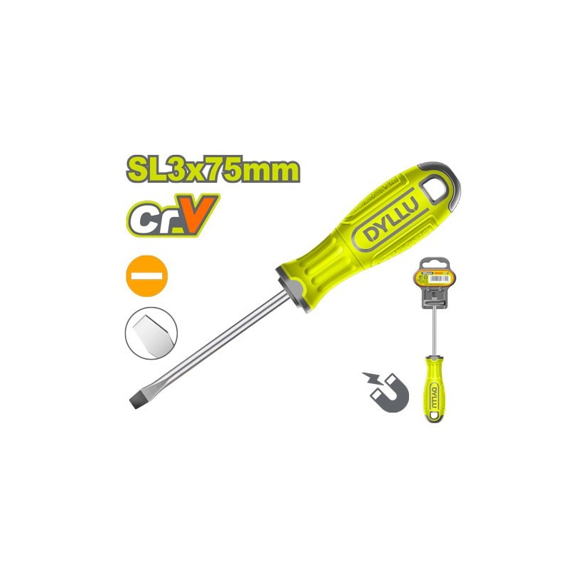 Плоская отвертка SL3*75мм DYLLU DTSD1233