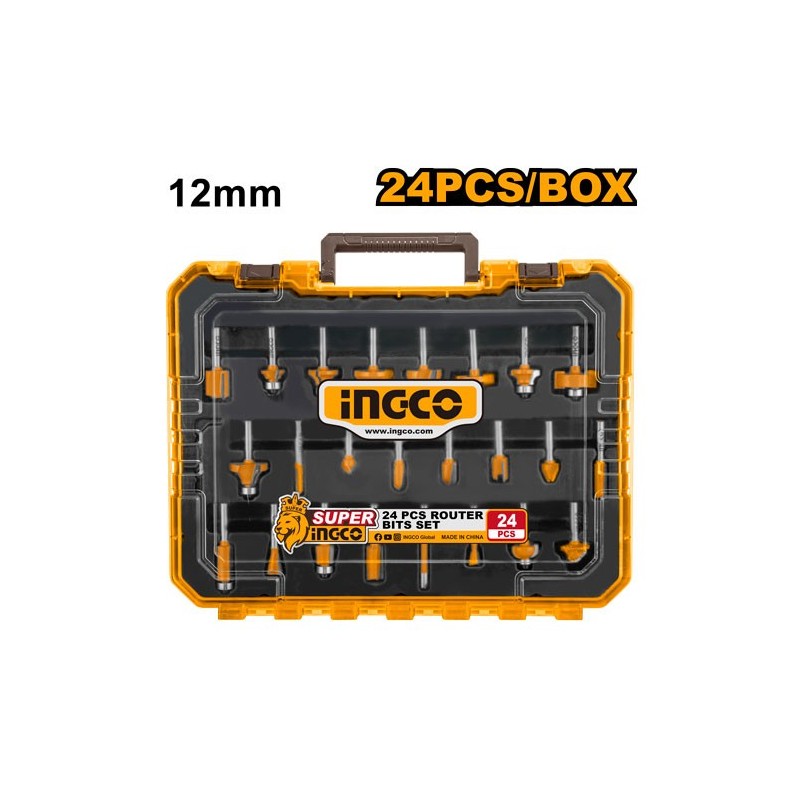 Набор фрез 12mm 24шт. INGCO AKRT24122