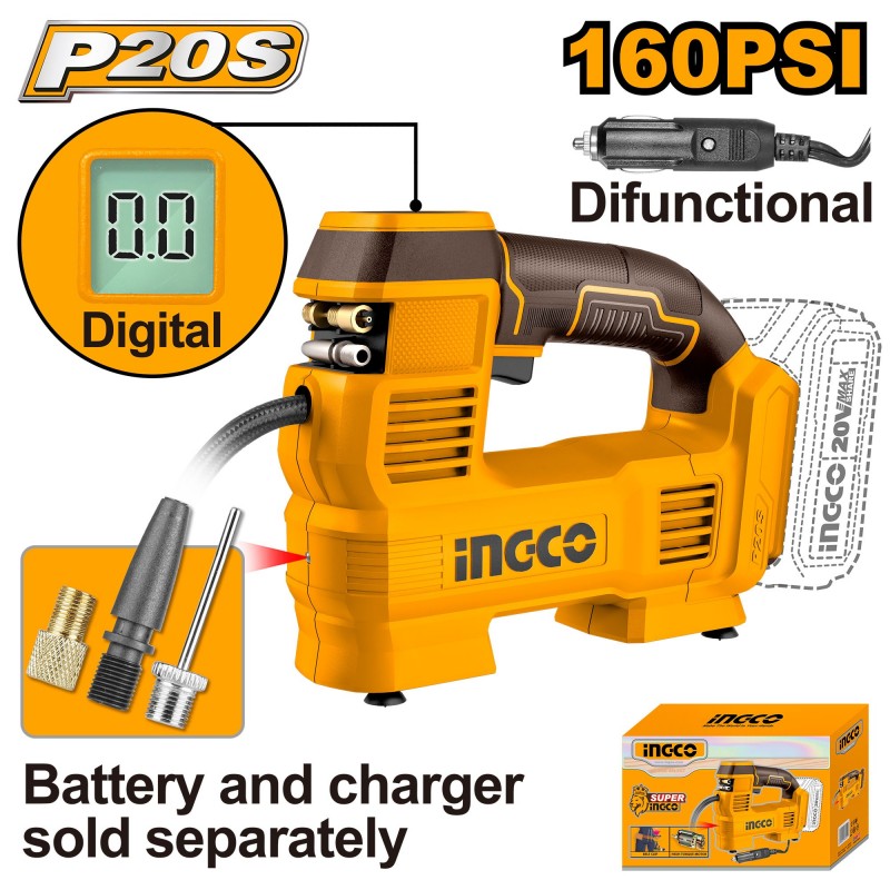 Аккумуляторный компрессор (без аккумулятора)  INGCO CACLI2012